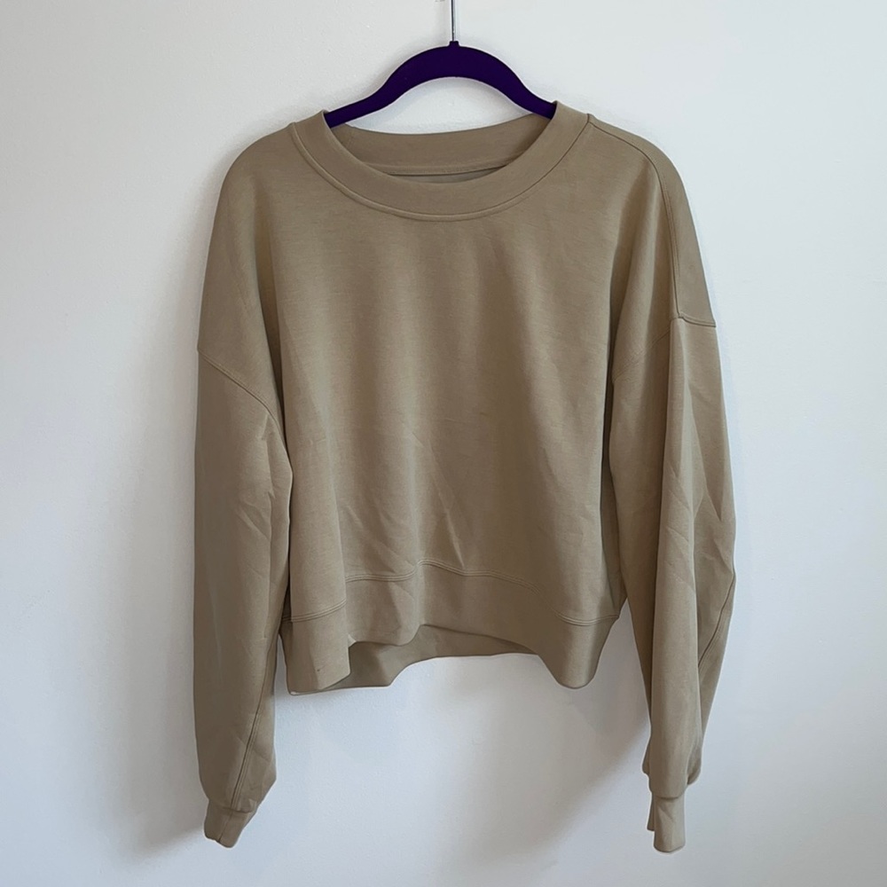 Lululemon size 8 tan super soft sweatshirt